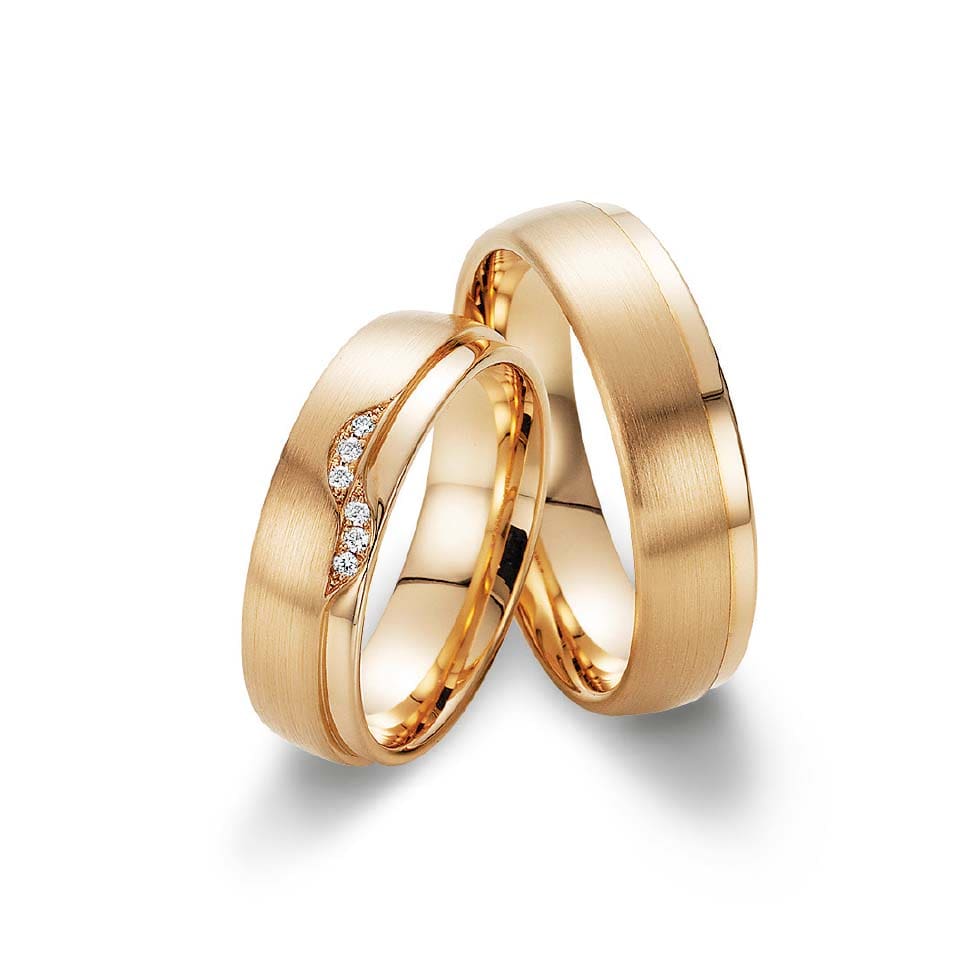 Trauringe-Fischer-Gelbgold Apricotgold Trauringe