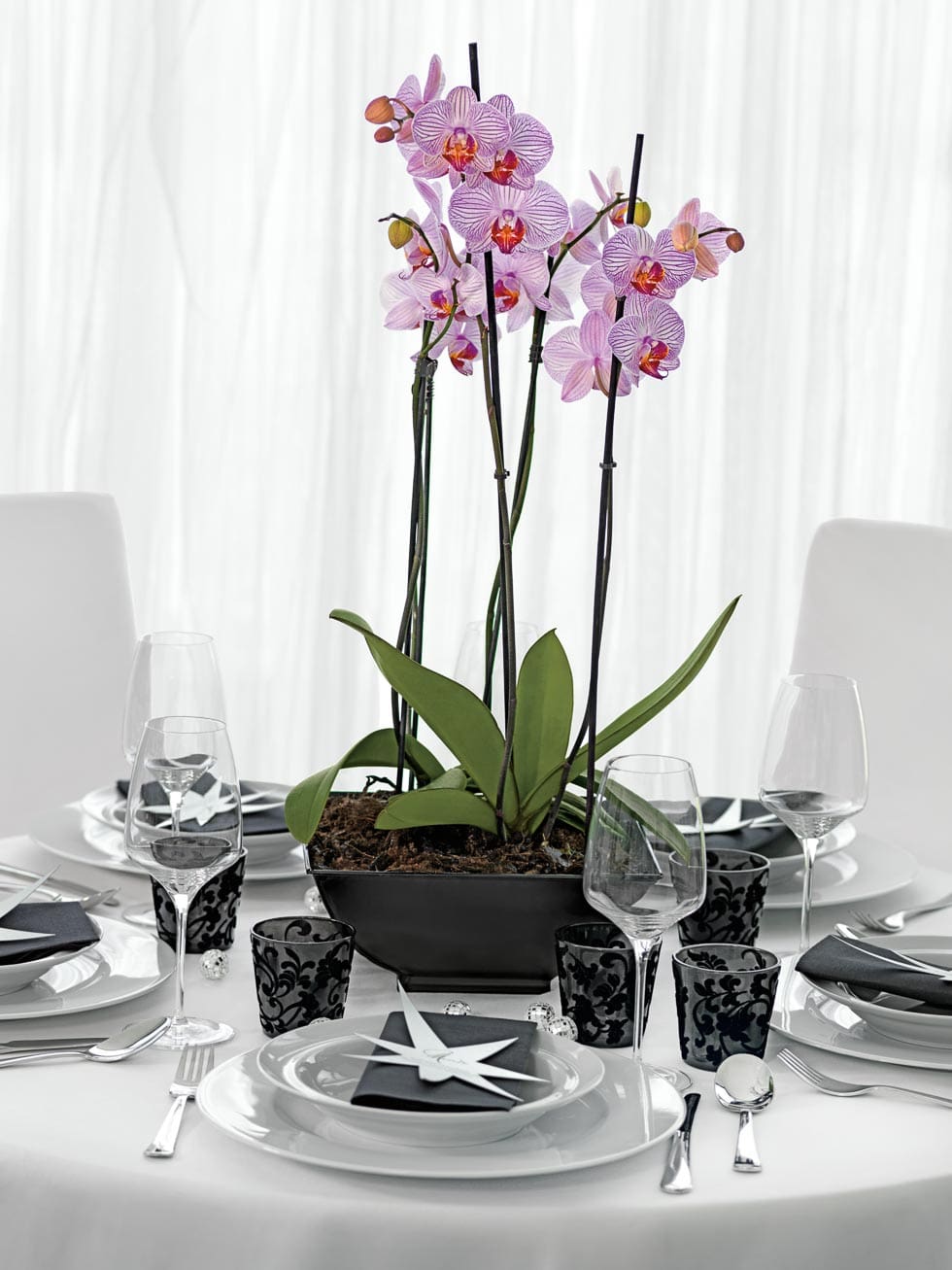 Tischdeko Hochzeit Orchideen