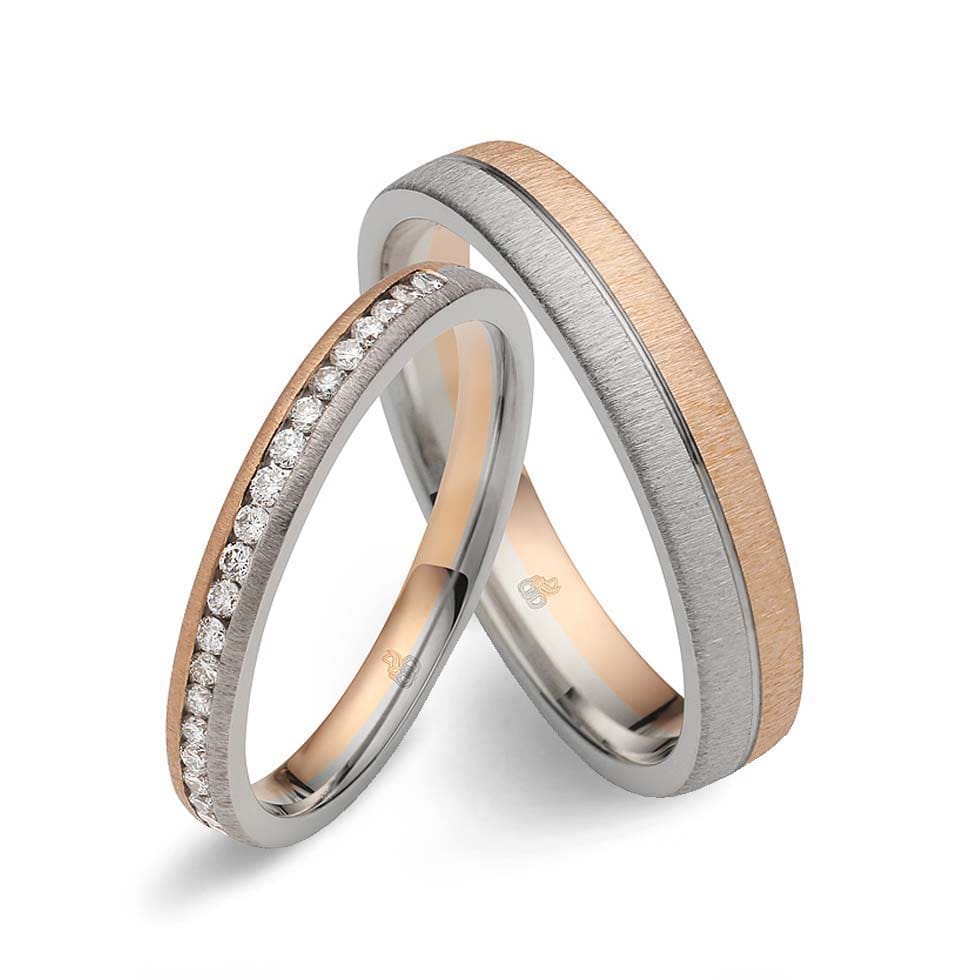 Rosegold Palladium Bicolor Ringe