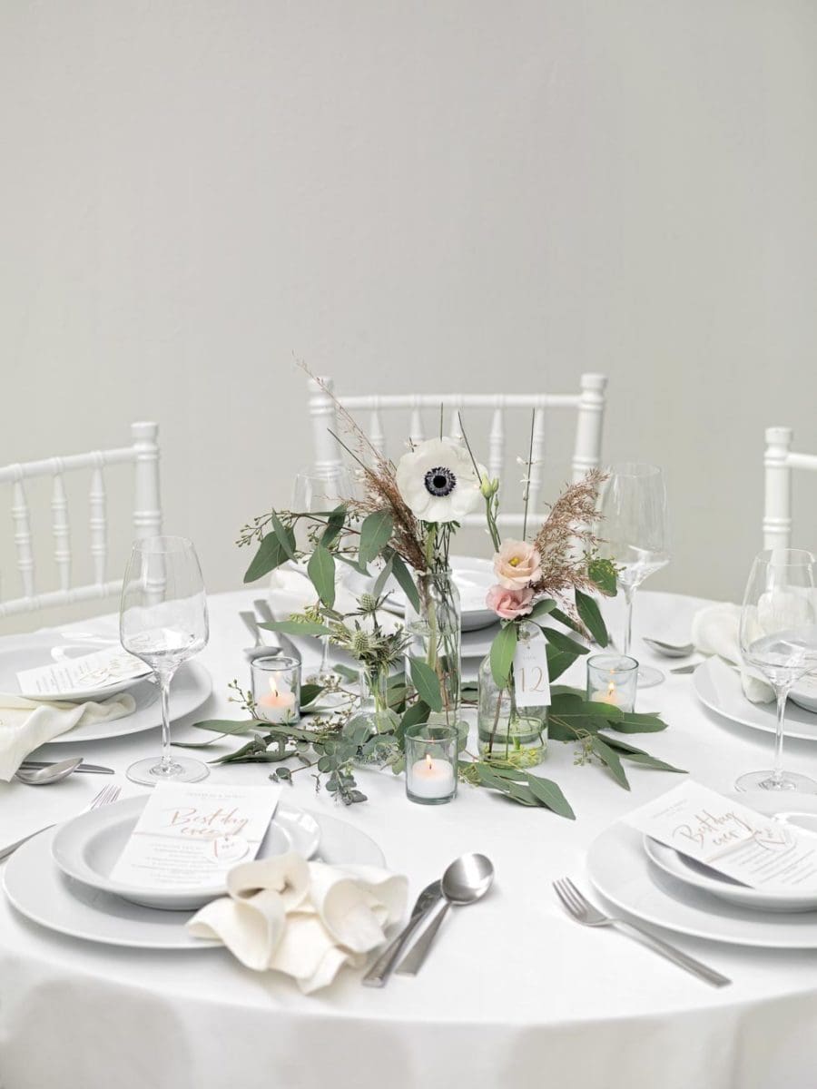 Tischdeko Hochzeit grün