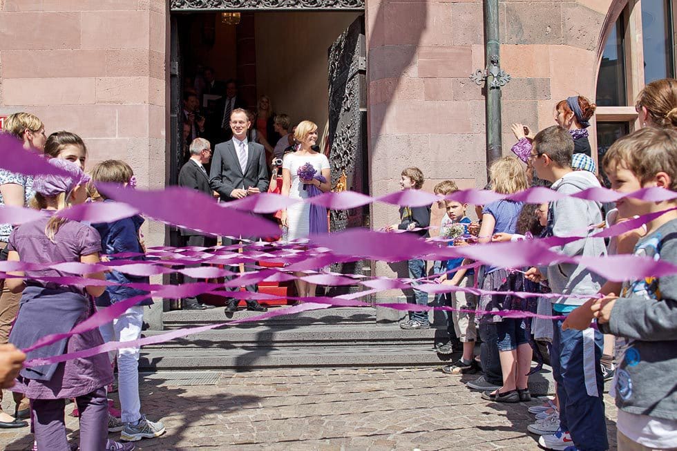 Spalier stehen Hochzeit Bänder Spalier stehen Hochzeit Bänder