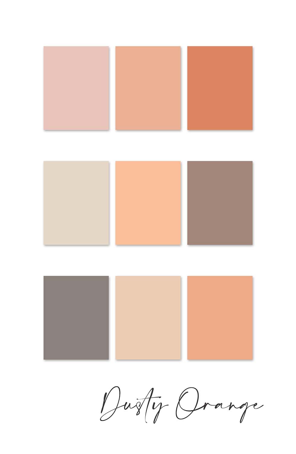 Farbkonzept Hochzeit Dusty Orange Farbkonzept Hochzeit Dusty Orange