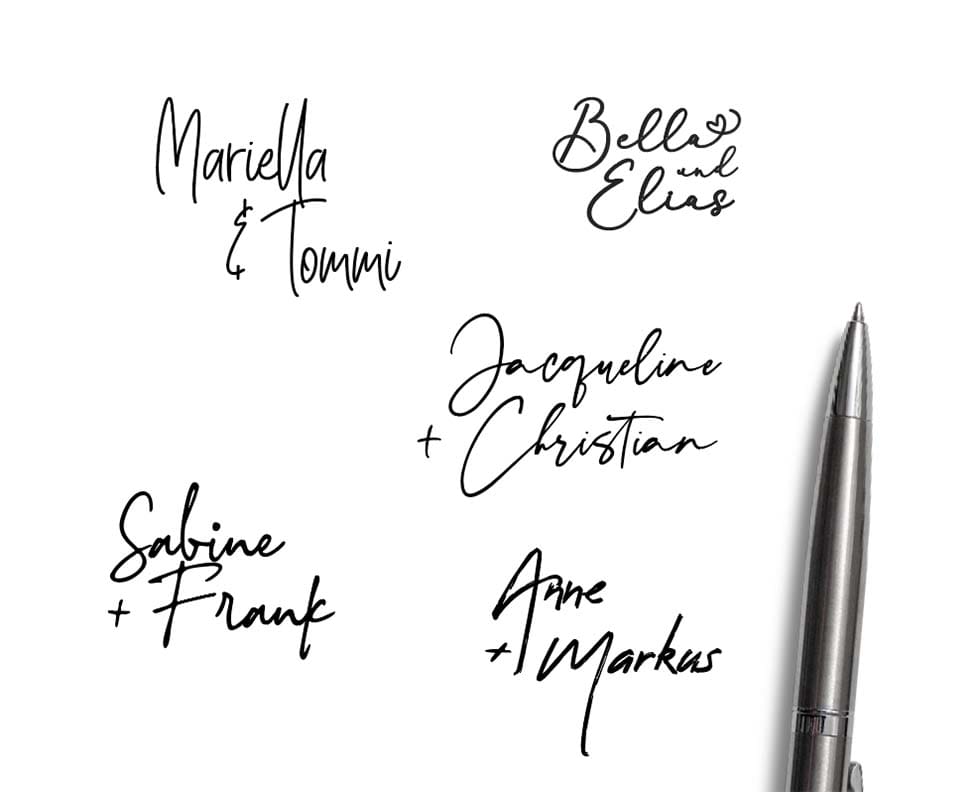 Handschriften Hochzeit Handschriften Hochzeit