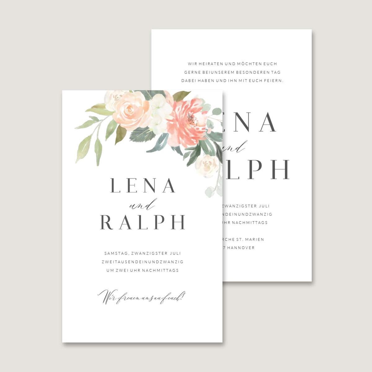 Hochzeitseinladung-Blumen Hochzeitseinladung Blumen