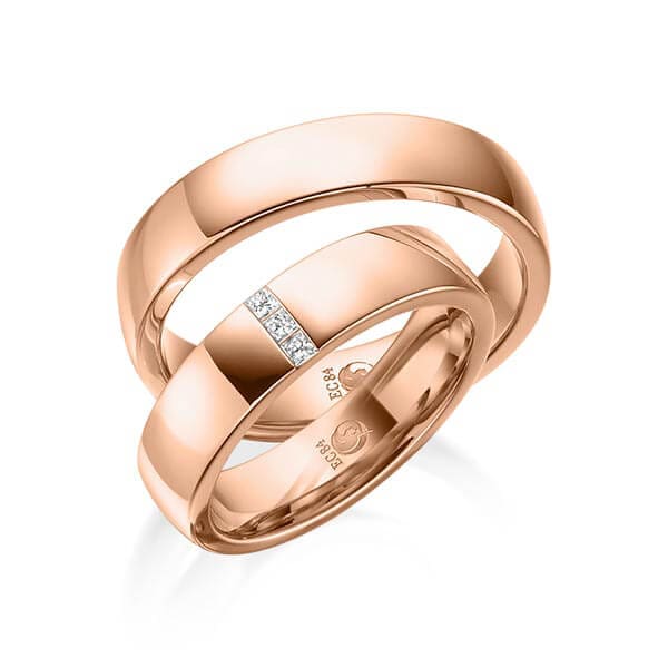 Schlichte Eheringe Rosegold