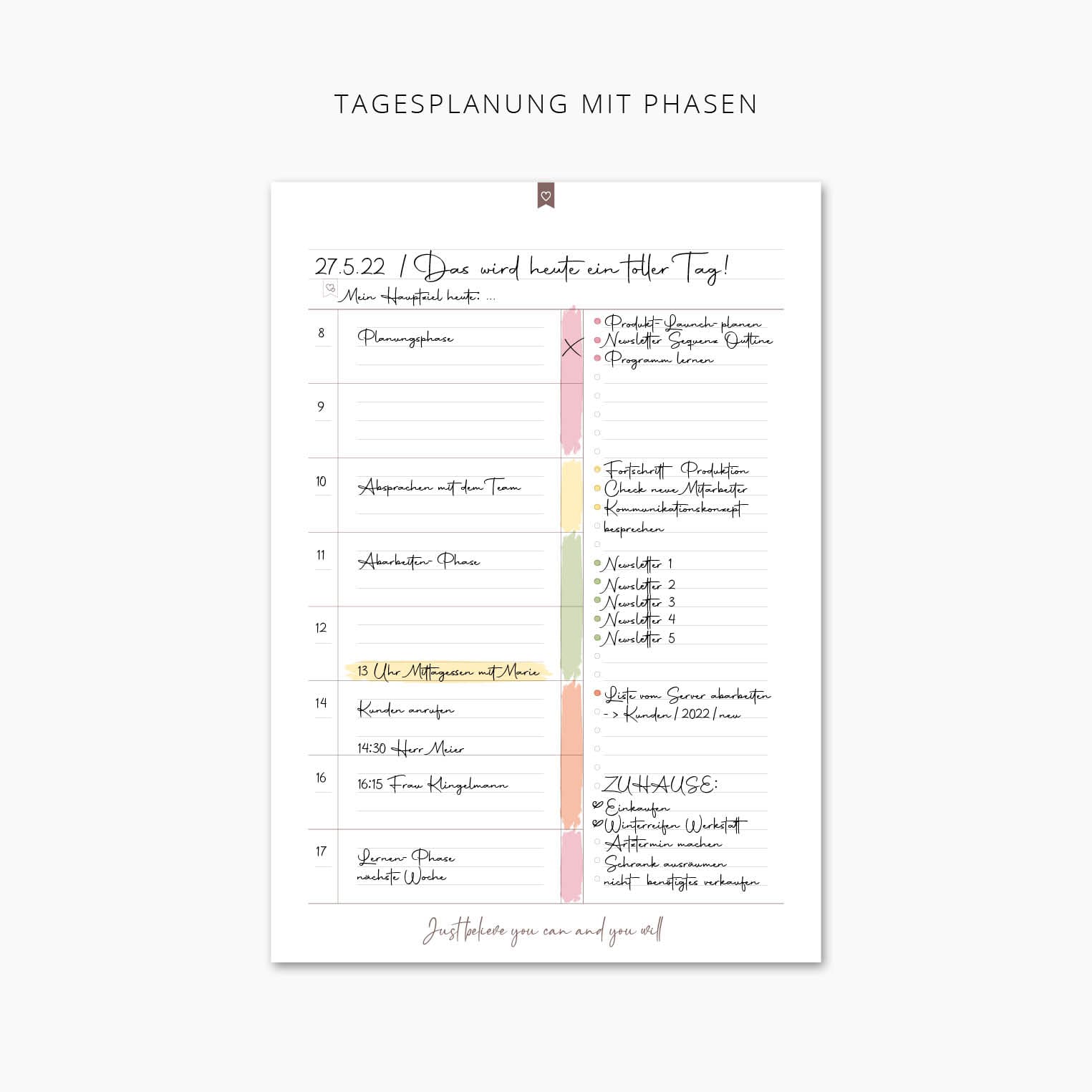 Aufgabenplaner Tagesplanung Aufgabenplaner Tagesplaner