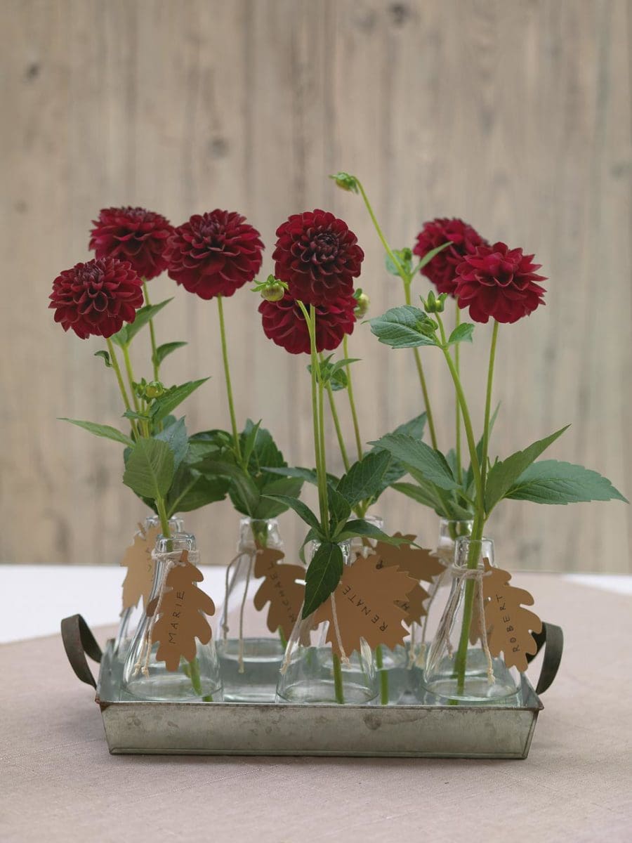 Platzkarte mit Blumen Tischplan mit Blumen