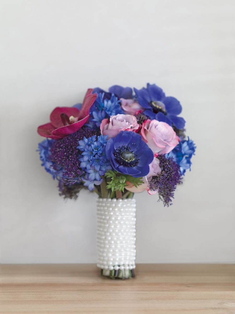 Brautstrauß Blau Anemonen Brautstrauß Blau Anemonen