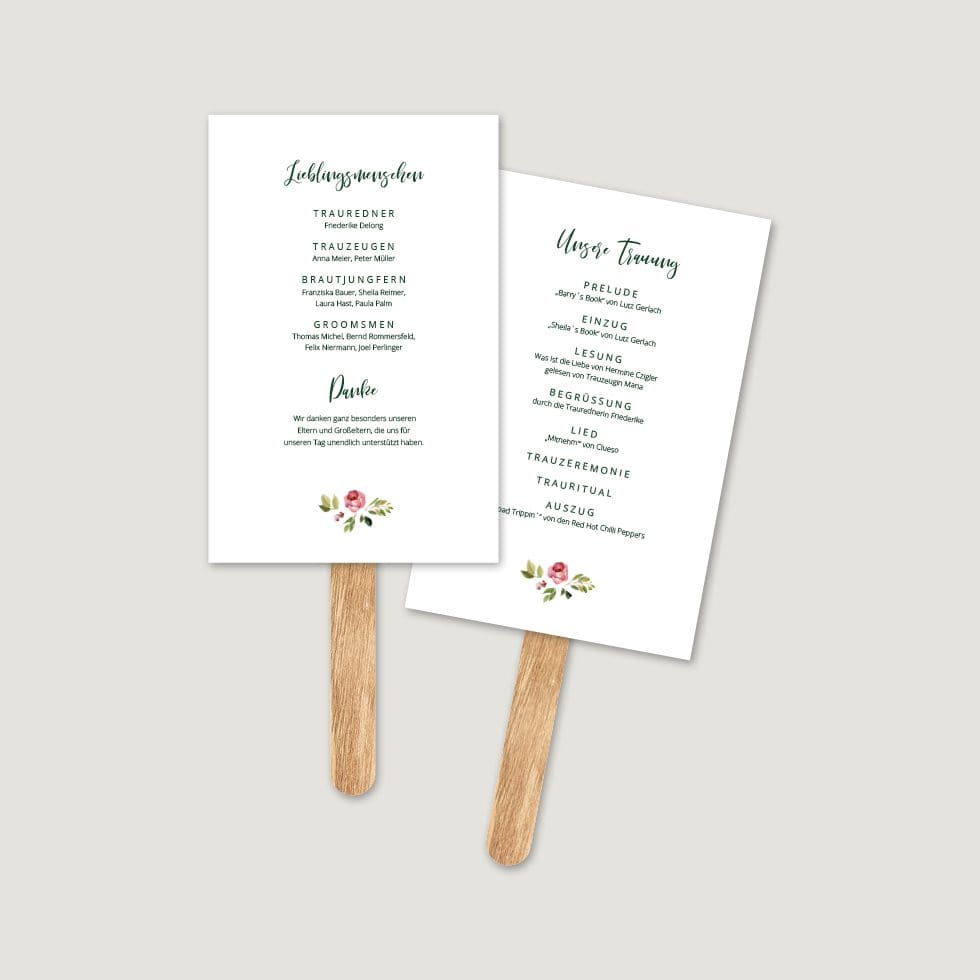 Hochzeitskarten-Blumenkranz23 Hochzeitsfächer Vorlage personaliserbar
