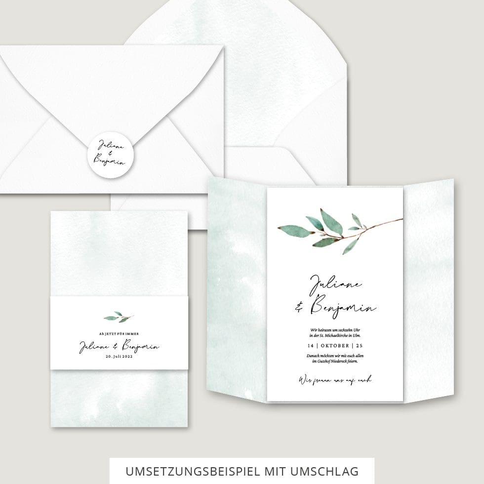 Hochzeitskarten-Branch10 Hochzeitseinladung mit Umschlag