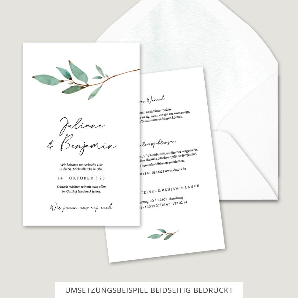 Hochzeitskarten-Branch11 Hochzeitseinladung Karte Vorlage