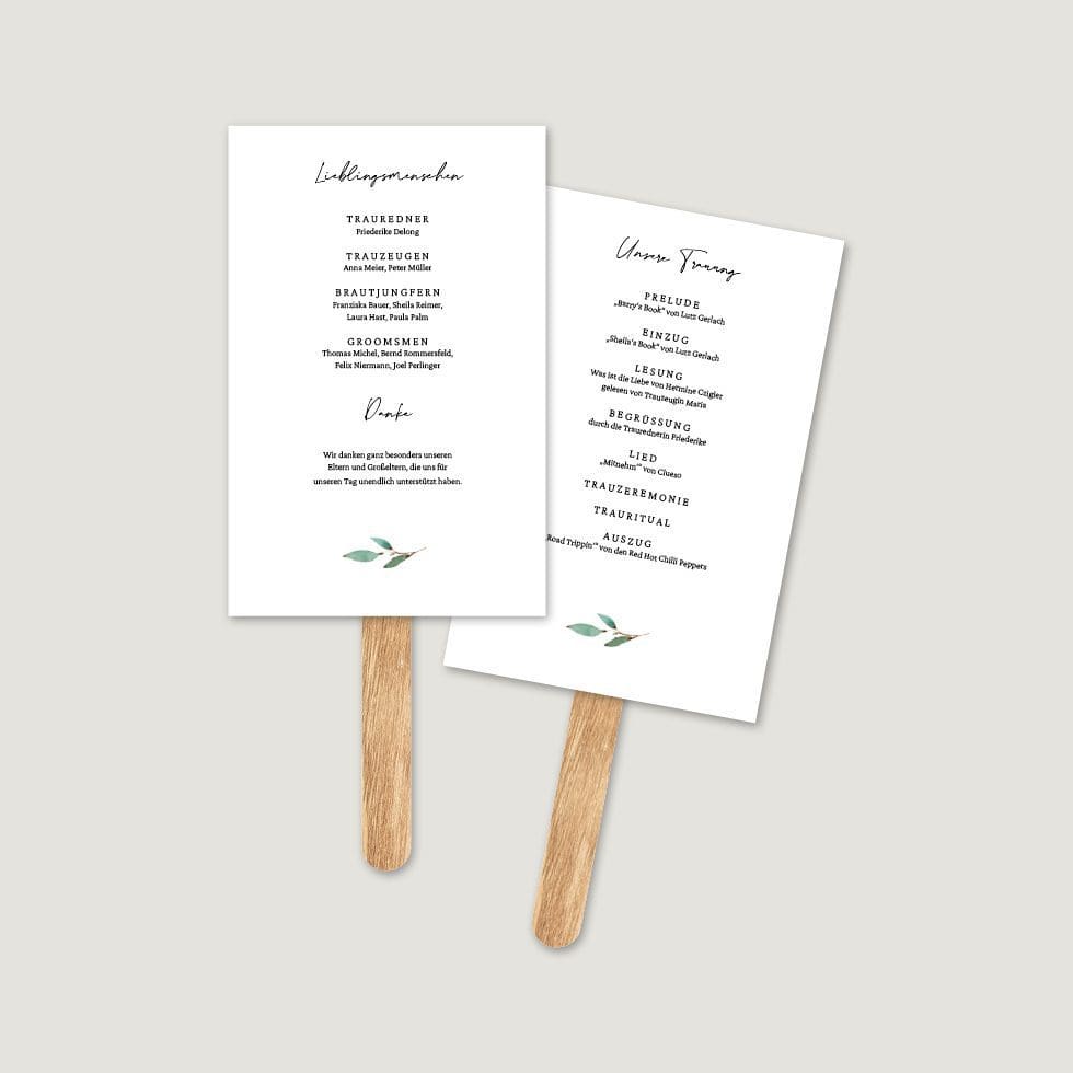 Hochzeitskarten-Branch23 Hochzeitsfächer Vorlage personaliserbar