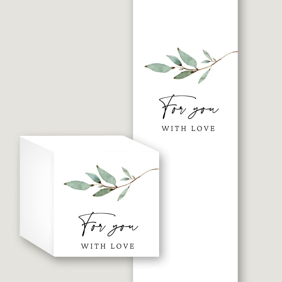 Hochzeitskarten-Branch30 Personalisierbare Banderole Vorlage Hochformat