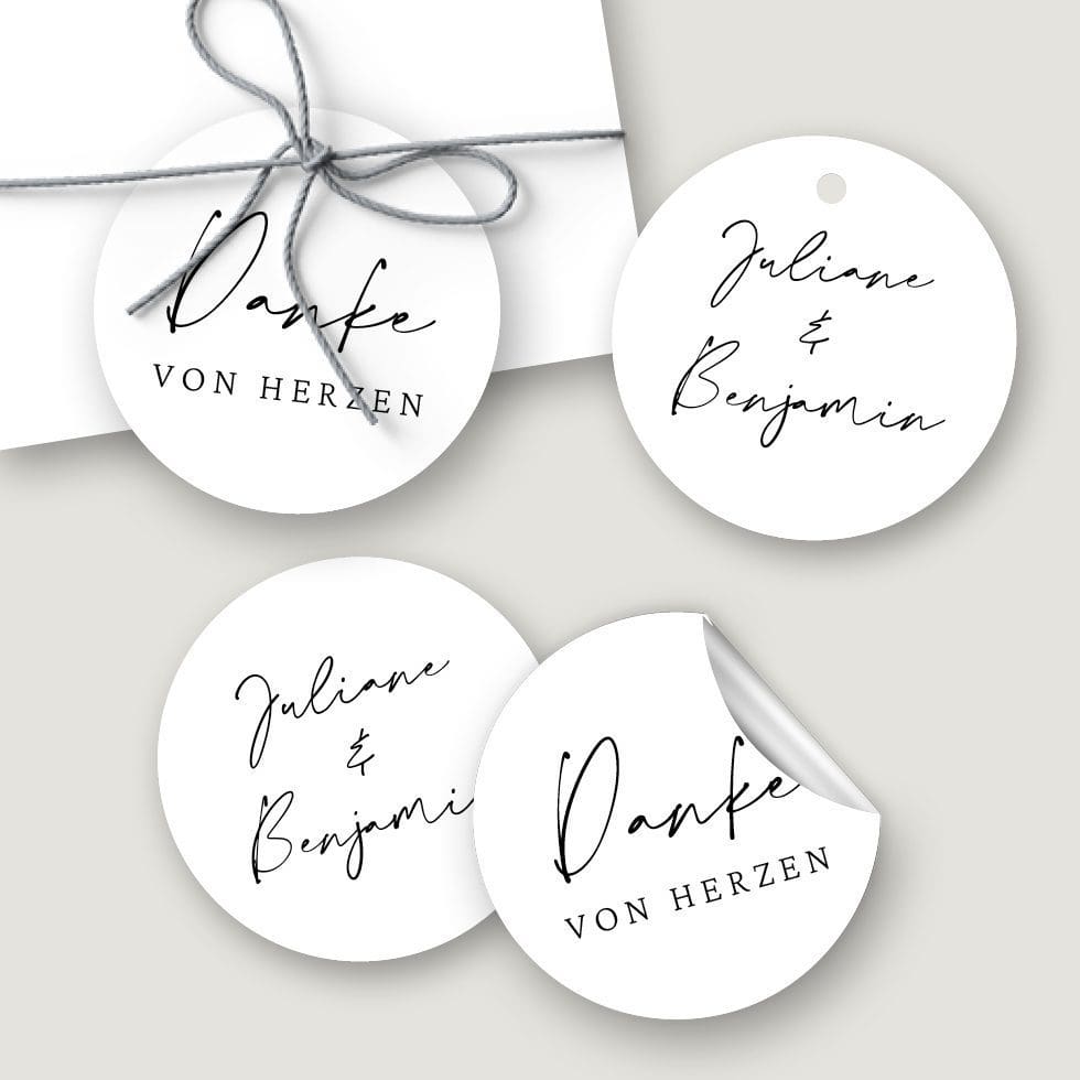 Hochzeitskarten-Branch31 Geschenkanhänger & Aufkleber personalisierbar