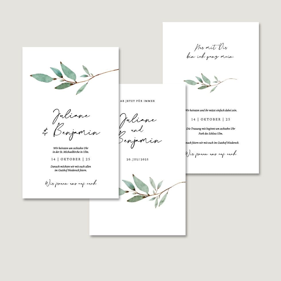 Hochzeitskarten-Branch4 Hochzeitseinladung Karte Vorlage