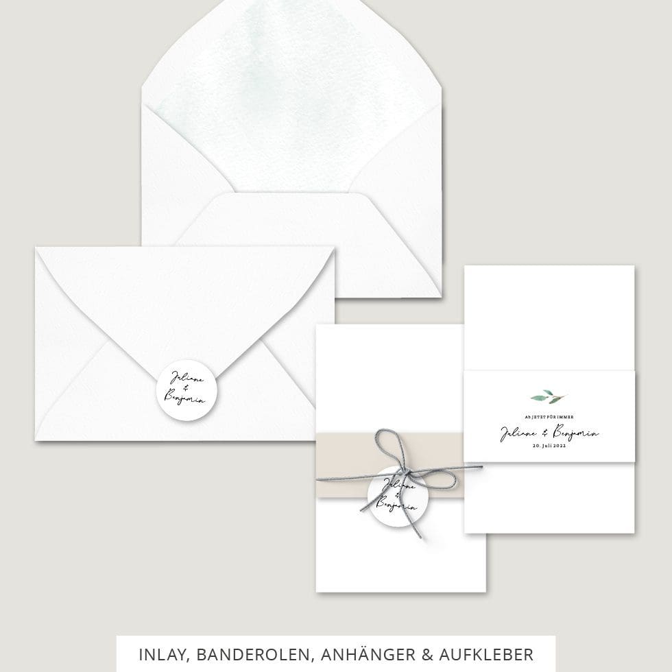 Hochzeitskarten-Branch7 Banderolen Anhänger Hochzeitseinladung