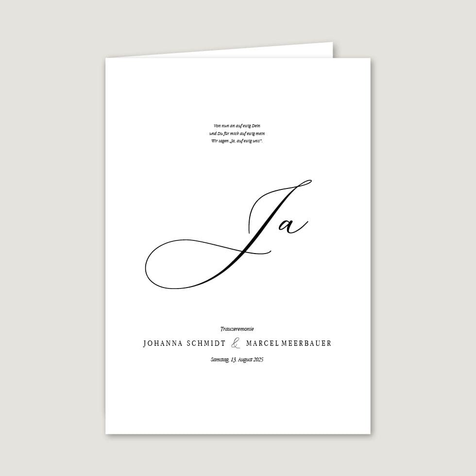 Hochzeitskarten-Calligraphie19 Kirchenheft Umschlag Vorlage personalisierbar