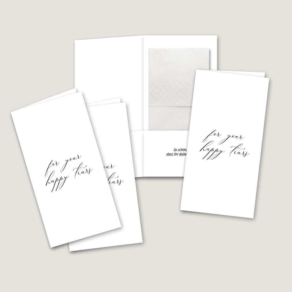 Hochzeitskarten-Calligraphie24 Freudentränen Umschläge Vorlage personalisierbar
