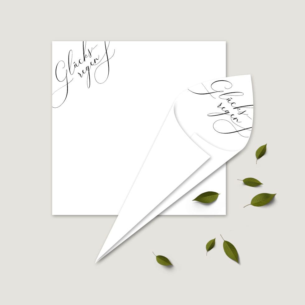 Hochzeitskarten-Calligraphie25 Spitztüte Vorlage personalisierbar