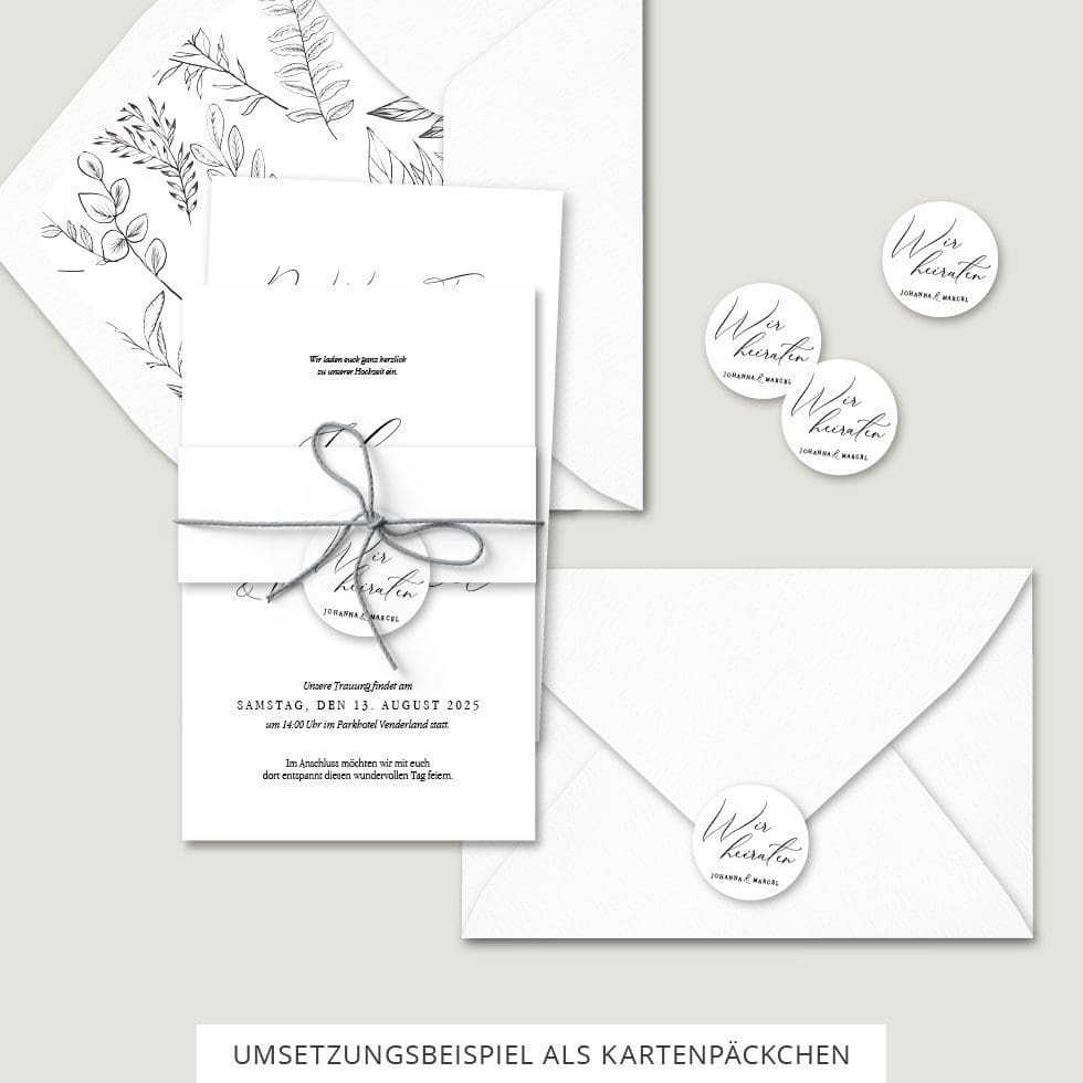 Hochzeitskarten-Calligraphie6 Hochzeitseinladung Kartenpäckchen Vorlage