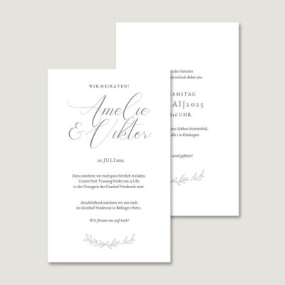 Hochzeitskarten Vorlage personalisierbar