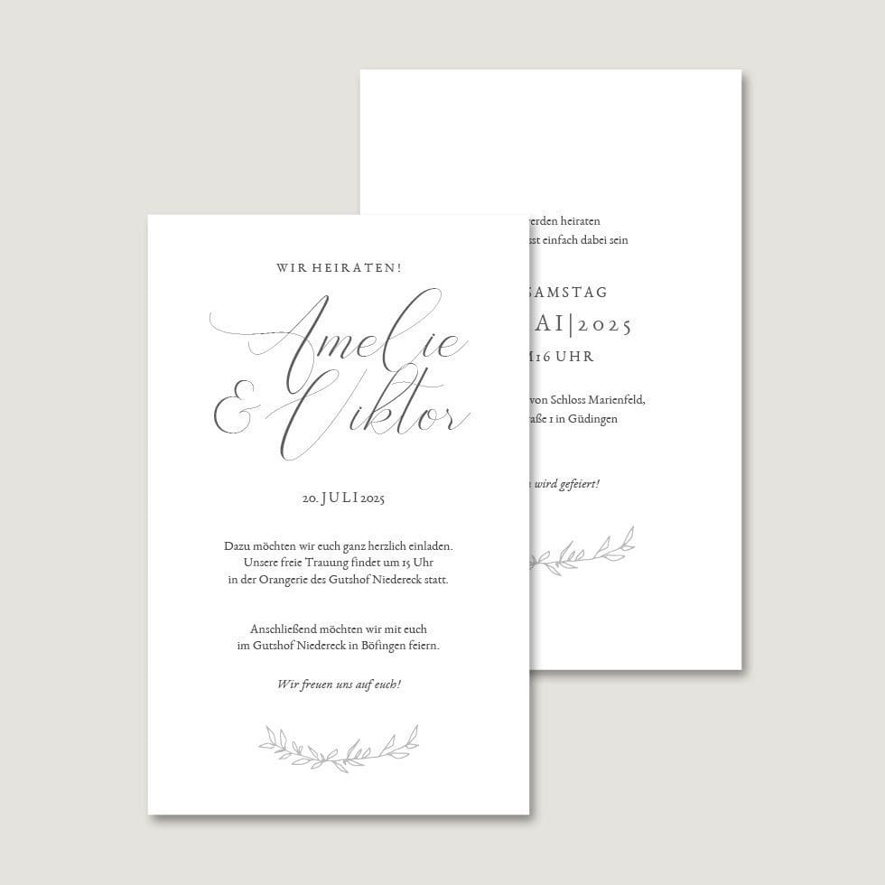 Hochzeitskarten-Elegant-Branch Hochzeitskarten Vorlage personalisierbar