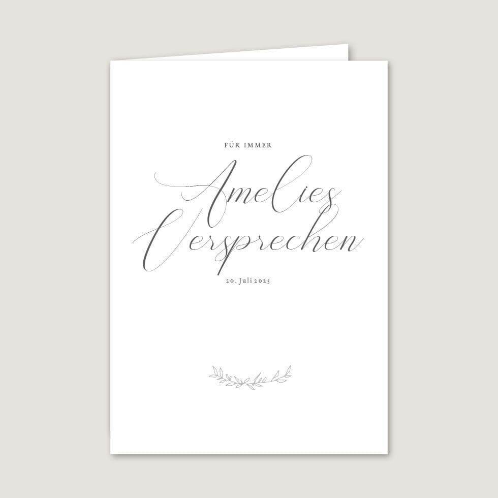 Hochzeitskarten-Elegant-Branch21 Eheversprechen Heft Vorlage personalisierbar