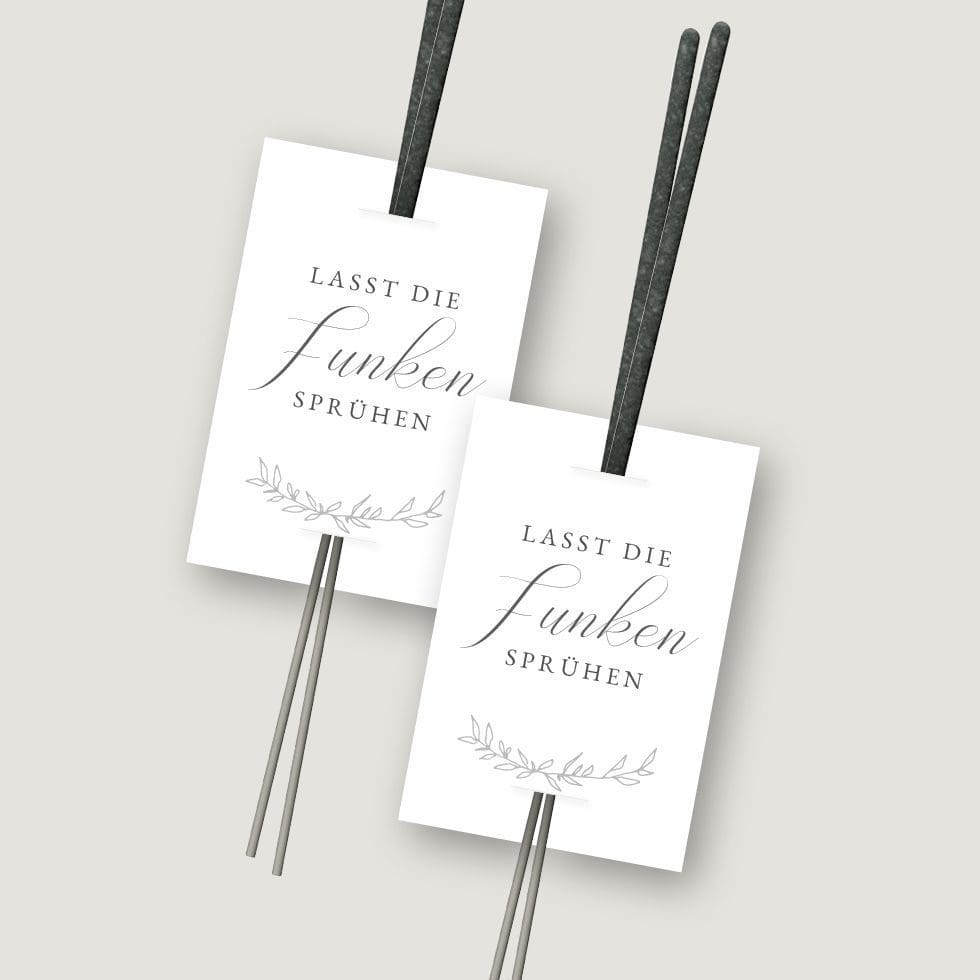 Hochzeitskarten-Elegant-Branch29 Wunderkerzen Vorlage Anhänger personalisierbar