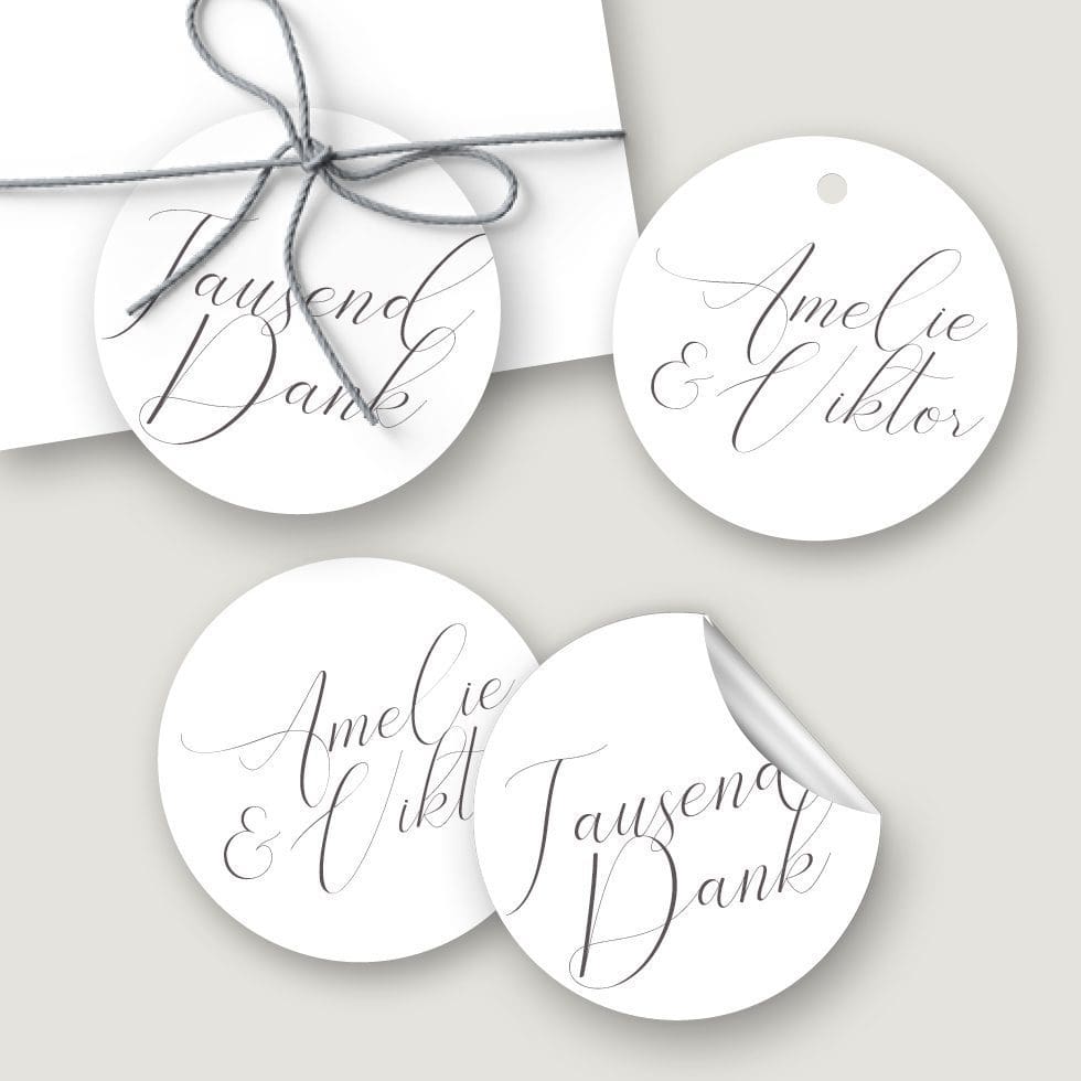 Hochzeitskarten-Elegant-Branch31 Geschenkanhänger & Aufkleber personalisierbar