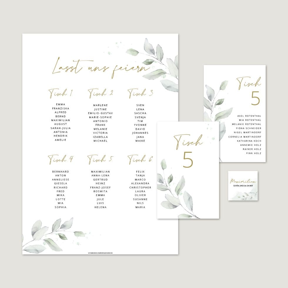 Sitzplan Hochzeit