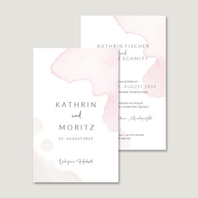 Hochzeitskarten Vorlage personalisierbar