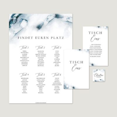 Sitzplan & Tischkarten Vorlage personalisierbar