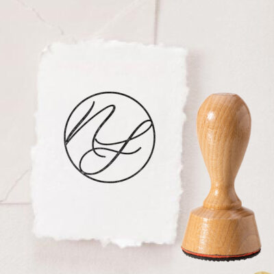 Hochzeitslogo Stempel Initialen Kalligraphie