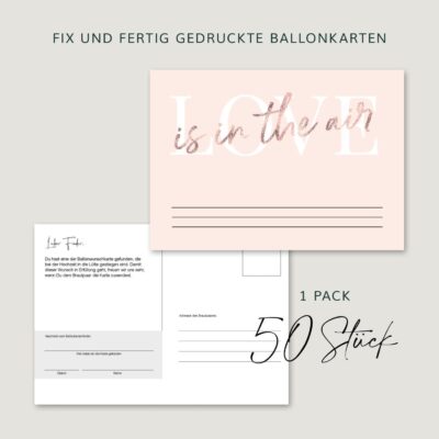 Luftballonkarten Hochzeit