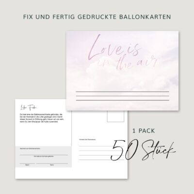 Luftballonkarten Hochzeit