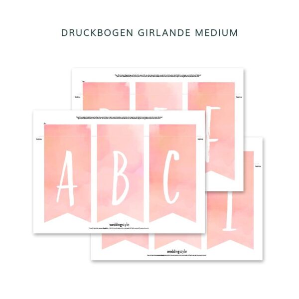 DIY Girlande mit allen Buchstaben “Peach” – Bild 4