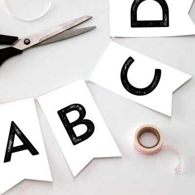 Buchstabengirlande selber basteln