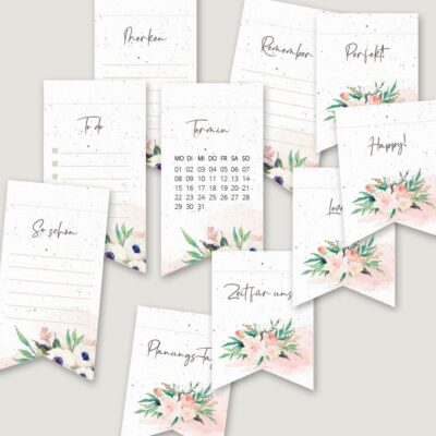 DIY Sticker-Set für Planer & Kalender “Flowers”