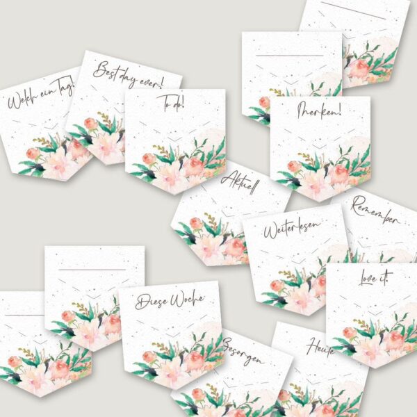 DIY Sticker-Set für Planer & Kalender “Flowers” – Bild 8