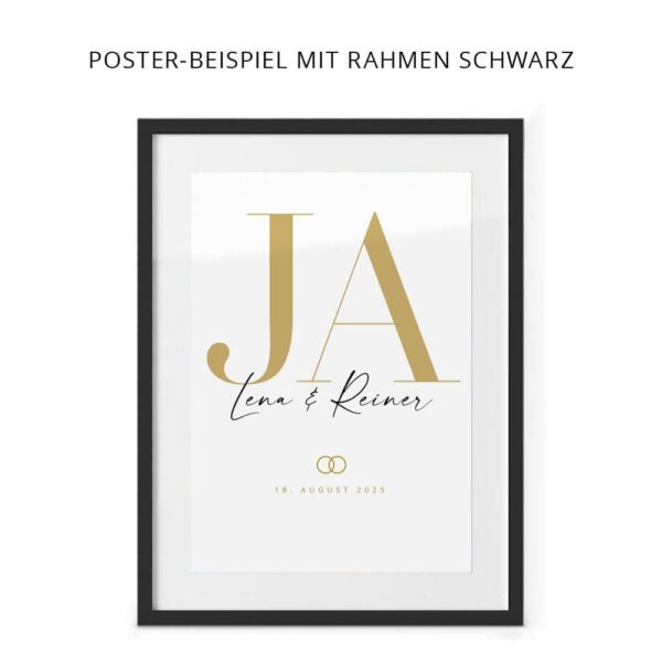 Poster gerahmt Schwarz