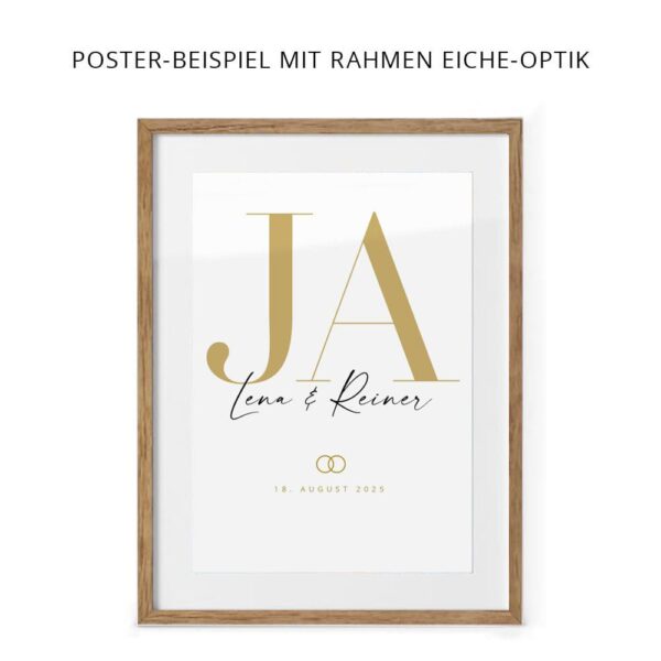 Poster gerahmt Eiche
