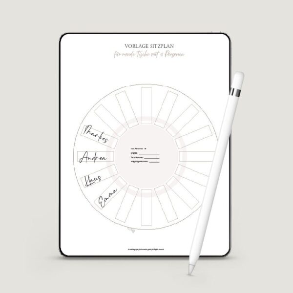 Sitzordnung iPad