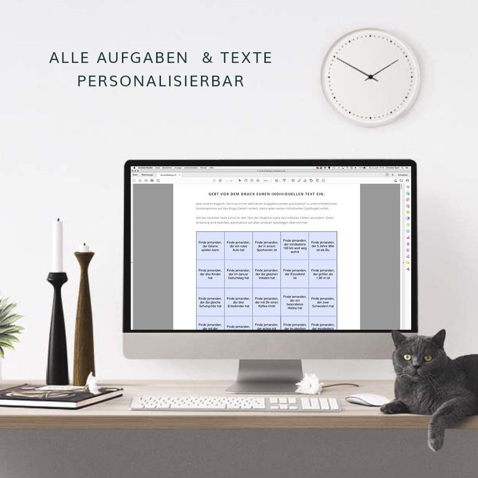 Hochzeitsbingo-Eukalyptus2 Hochzeitsprogramm: 31 Unterhaltung Ideen für eure Hochzeit