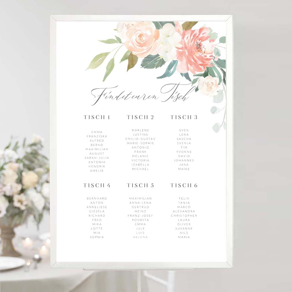 Sitzplan-Hochzeit Sitzplan Hochzeit