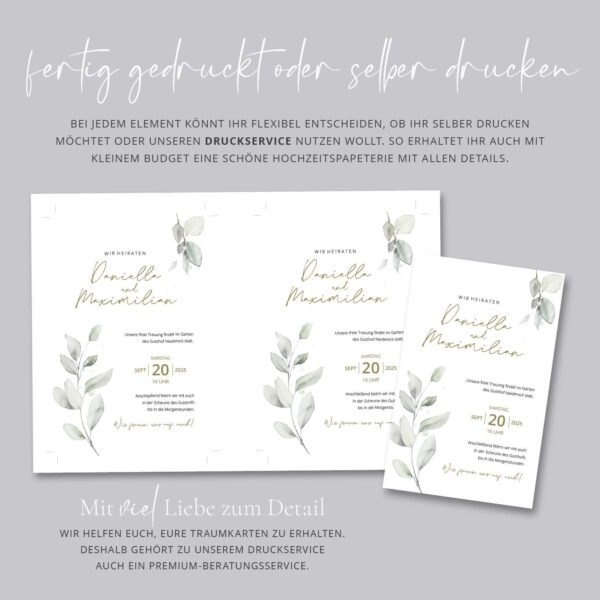 26-teiliges Hochzeitskarten-Set “Branch” – Bild 5