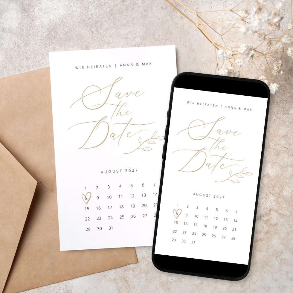 Save the Date WhatsApp Karte Kalender Save the Date WhatsApp Karte Kalender