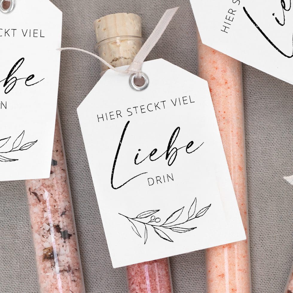 Stempel Hier steckt viel Liebe drin Stempel Hier steckt viel Liebe drin