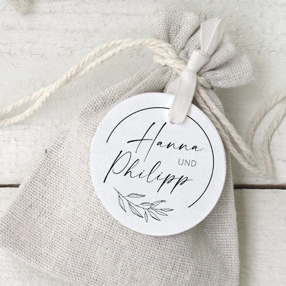 Hochzeitsstempel Gastgeschenk Anhänger DIY Gastgeschenk Anhänger