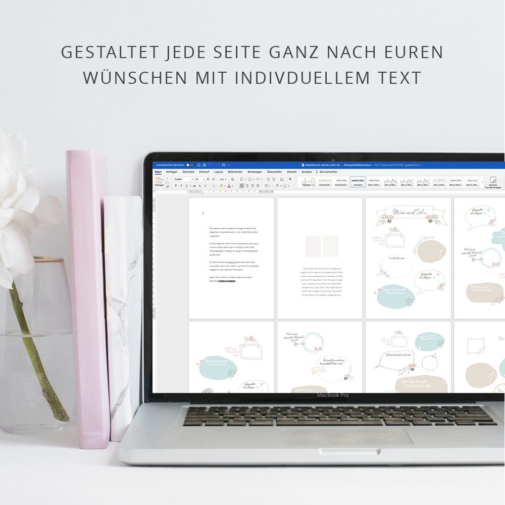 Gaestebuch-Karten-Vorlagen3 Gästebuchkarten Vorlagen Word Canva
