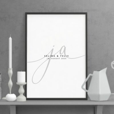 Hochzeitsposter modern personalisierbar